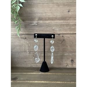 Unique Vintage Sarah Coventry Chandelier Earrings - Clip On - Dangle Silver Tone